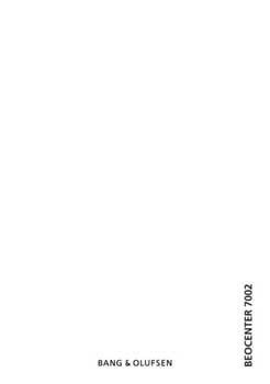 Bang and Olufsen Beocenter 7002 owners manual PDF
